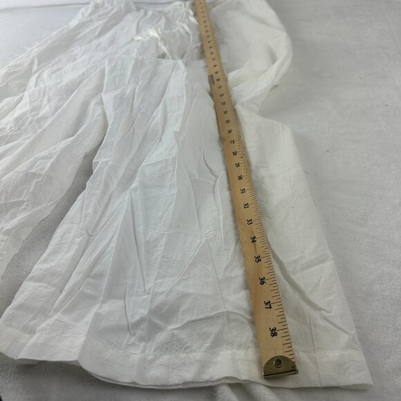 Tommy Bahama Pull On Wide Leg Pants Cream Siz e LG Drawstring Neutral Coastal - Picture 5 of 9